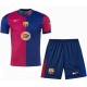 Barcelona maillot enfant domicile kit de football enfants premier mini-chemise de football uniformes pour jeunes 2024-2025