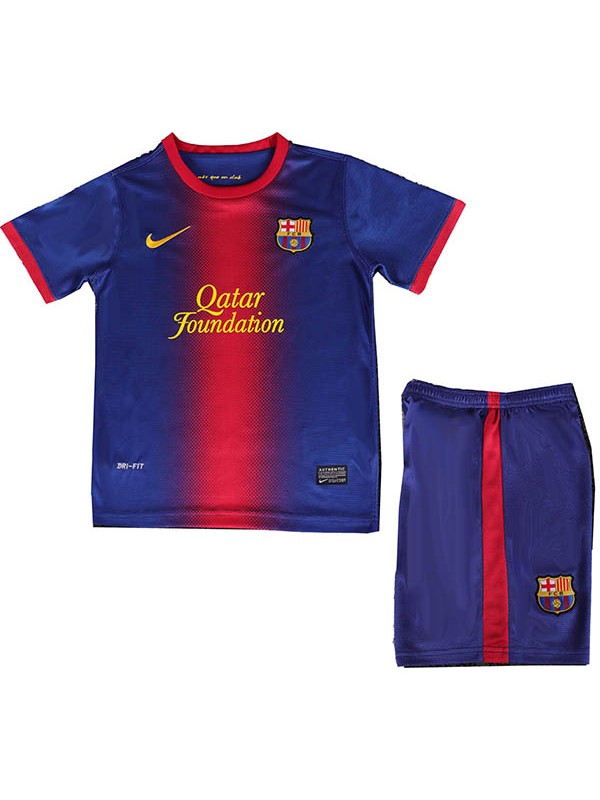 Barcelona maillot rétro pour enfants à domicile kit de football vintage premier mini maillot de football pour enfants uniformes pour jeunes 2012-2013