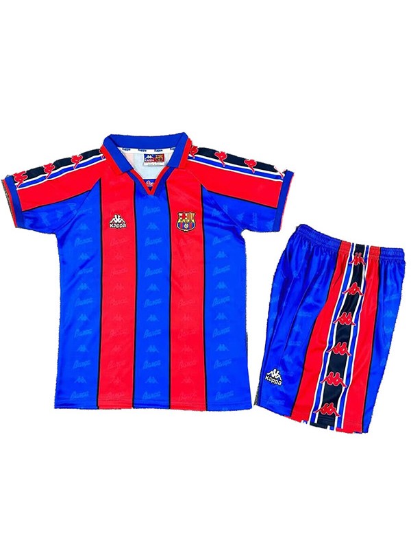 Barcelona maillot rétro enfant domicile Kit de football vintage pour enfants premier mini-chemise de football uniformes pour jeunes 1995-1997