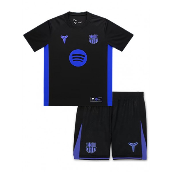 Barcelona kobe enfants maillot de football kit enfants noir football mini-chemise jeunesse uniformes 2025-2026