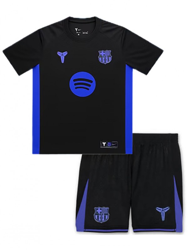 Barcelona kobe enfants maillot de football kit enfants noir football mini-chemise jeunesse uniformes 2025-2026