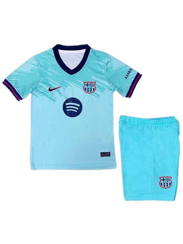 Barcelona troisième maillot enfant tenue bleue mini-maillot uniformes jeunes 2026-2027