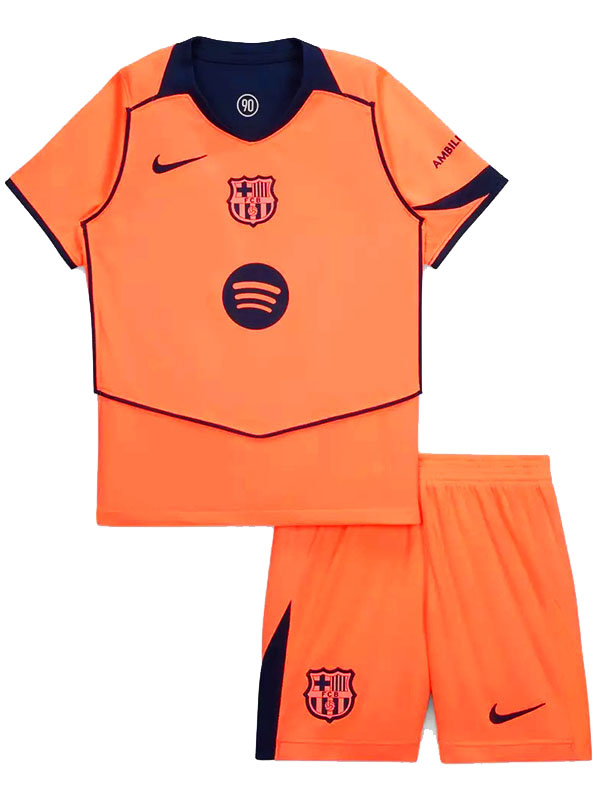 Barcelona troisième enfants maillot de football kit enfants 3ème football mini chemise uniformes de la jeunesse 2025-2026