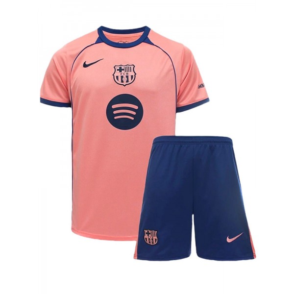 Barcelona troisième enfants maillot de football kit enfants 3ème football mini chemise uniformes de la jeunesse 2025-2026