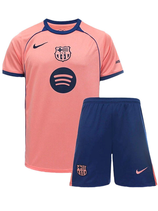 Barcelona troisième enfants maillot de football kit enfants 3ème football mini chemise uniformes de la jeunesse 2025-2026