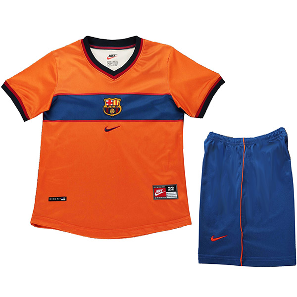 Barcelona troisième maillot rétro enfants mini-maillot uniformes jeunes 1998-1999