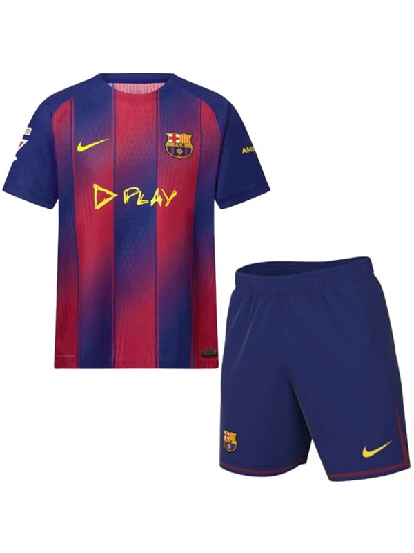 Barcelona x ed sheeran maillot enfant limitée mini-maillot uniformes jeunesse 2025-2026