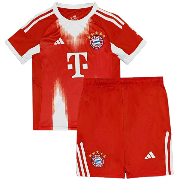 Bayern munich maillot de football domicile pour enfants kit de football pour enfants premier mini-maillot de football uniformes pour jeunes 2025-2026