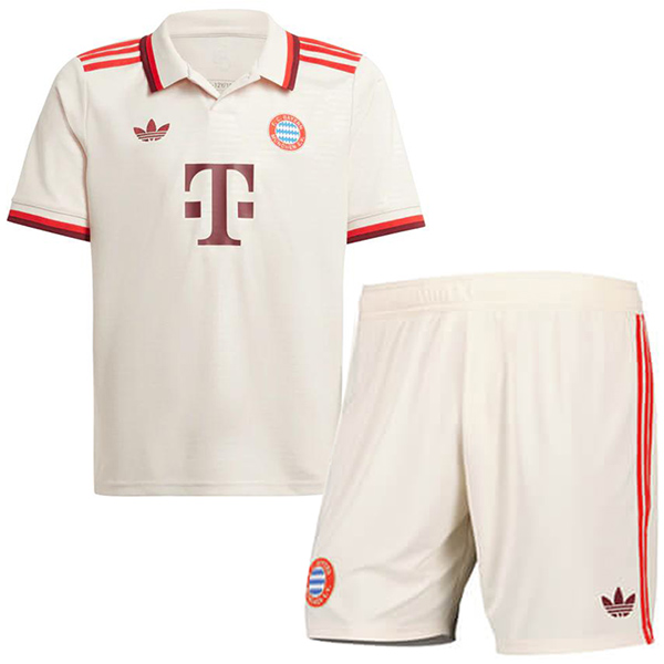 Bayern munich troisième maillot pour enfants maillot pour enfants kit de football enfants 3ème mini maillot de football uniformes pour jeunes 2024-2025