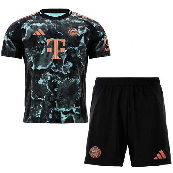 Bayern munich troisième kit pour enfants maillot de football pour bébé enfants 3ème mini-chemise de football uniformes pour jeunes 2024-2025