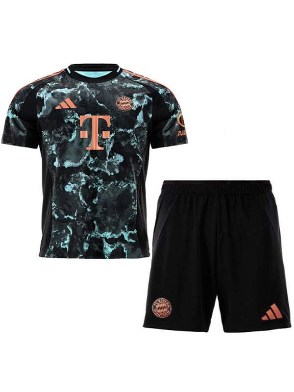 Bayern munich troisième kit pour enfants maillot de football pour bébé enfants 3ème mini-chemise de football uniformes pour jeunes 2024-2025