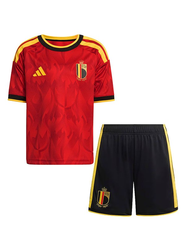 Belgium maillot domicile enfant mini uniformes jeunes coupe monde 2026