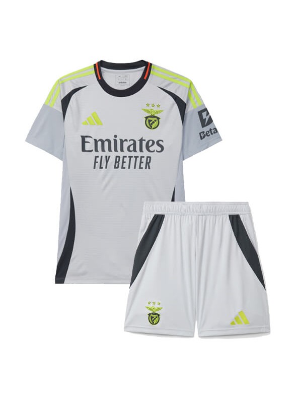 Benfica troisième maillot pour enfants kit de football pour bébé enfants 3ème mini-chemise de football uniformes pour jeunes 2024-2025