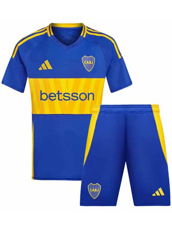 Boca juniors kit domicile enfant maillot de foot enfant premier mini maillot de foot enfant uniformes jeunesse 2024-2025