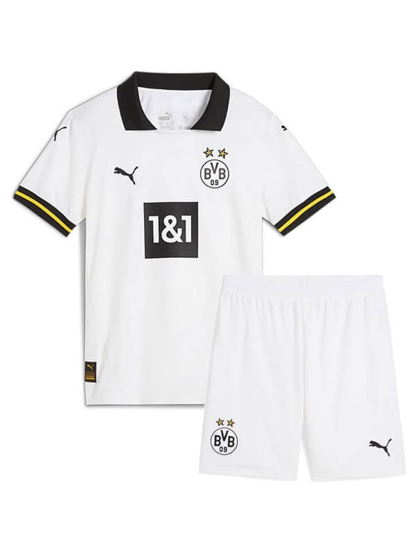 Borussia Dortmund troisième maillot de football kit enfants 3ème mini maillot de football uniformes pour jeunes 2024-2025