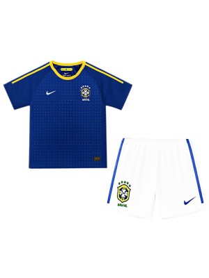 Brazil maillot rétro extérieur pour enfants mini-maillot uniforme jeunesse 2010