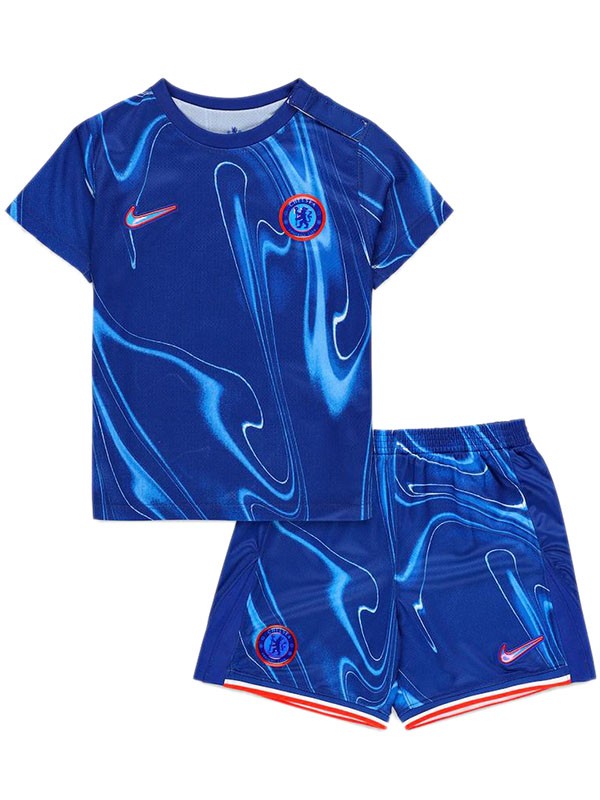 Chelsea maillot de football pour enfants à domicile maillot de football pour bébé premier mini-chemise de football pour enfants uniformes pour jeunes 2024-2025