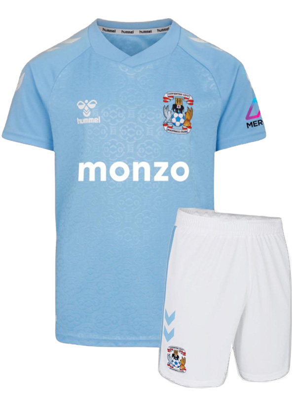 Coventry City maillot de football pour enfants à domicile kit de football pour enfants premier mini-chemise de football uniformes pour jeunes 2024-2025