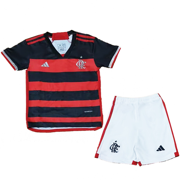 CR Flamengo domicile maillot de football pour enfants kit de football pour enfants premier mini-chemise de football uniformes pour jeunes 2024-2025