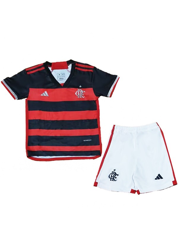 CR Flamengo domicile maillot de football pour enfants kit de football pour enfants premier mini-chemise de football uniformes pour jeunes 2024-2025