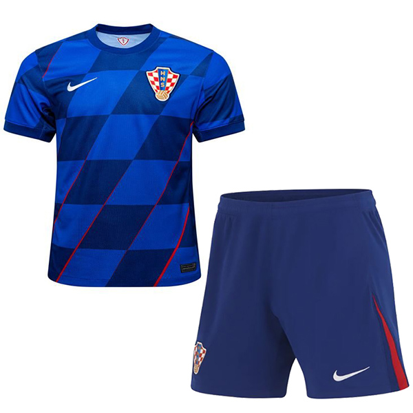 Croatia maillot de football pour enfants kit de football pour enfants deuxième maillot de football mini uniformes pour jeunes coupe d'euro 2024