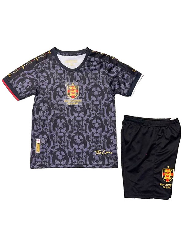 England maillot de football spécial pour enfants kit de football mini-chemise de football noire pour enfants uniformes pour jeunes 2024-2025