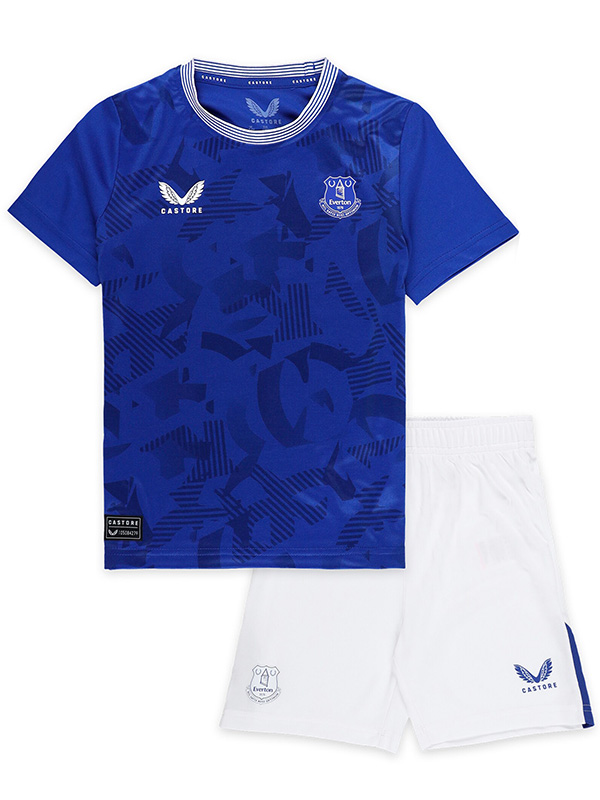 Everton maillot de football pour enfants à domicile kit de football pour enfants premier mini-chemise de football uniformes pour jeunes 2024-2025