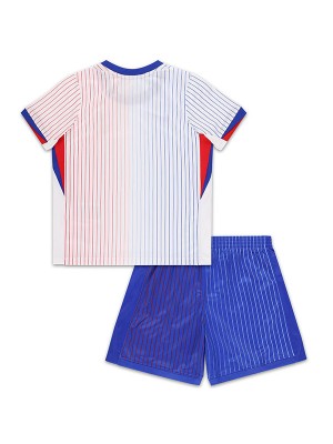 France maillot enfant à l'extérieur  Ensemble de football enfant deuxième mini - chemise de football uniforme de l'adolescent 2024 - 2025