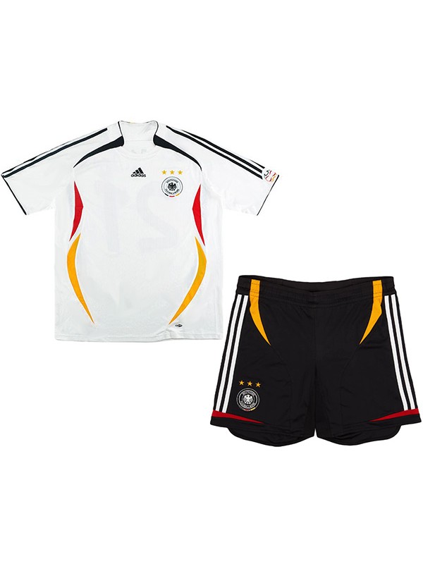 Germany maillot de football rétro pour enfants à domicile kit de football pour enfants premier mini-chemise de football vintage uniformes pour jeunes 2006