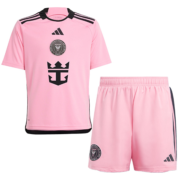 Inter Miami maillot enfant domicile kit de football enfants premier mini-chemise de football uniformes pour jeunes 2024-2025