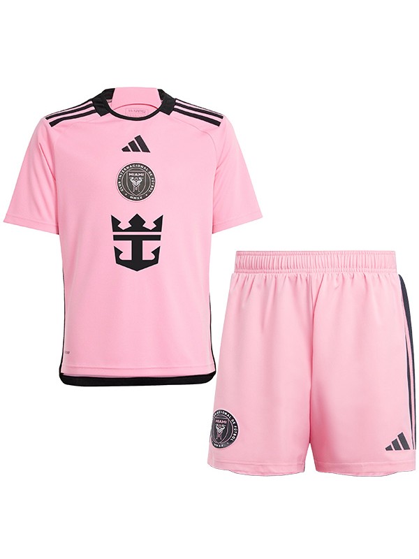 Inter Miami maillot enfant domicile kit de football enfants premier mini-chemise de football uniformes pour jeunes 2024-2025