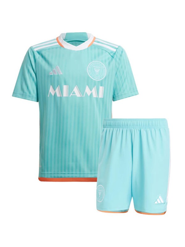 Inter miami troisième maillot de football pour enfants kit enfants 3ème mini maillot de football uniformes pour jeunes 2024-2025