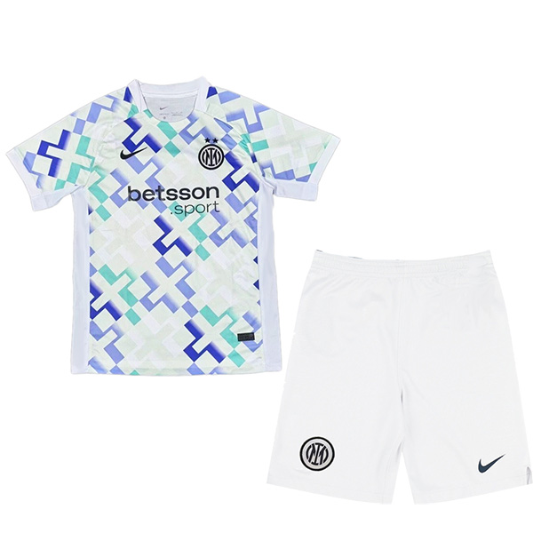 Inter milan maillot de football extérieur pour enfants deuxième maillot de football uniformes pour jeunes 2025-2026