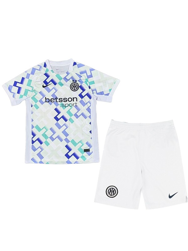 Inter milan maillot de football extérieur pour enfants deuxième maillot de football uniformes pour jeunes 2025-2026