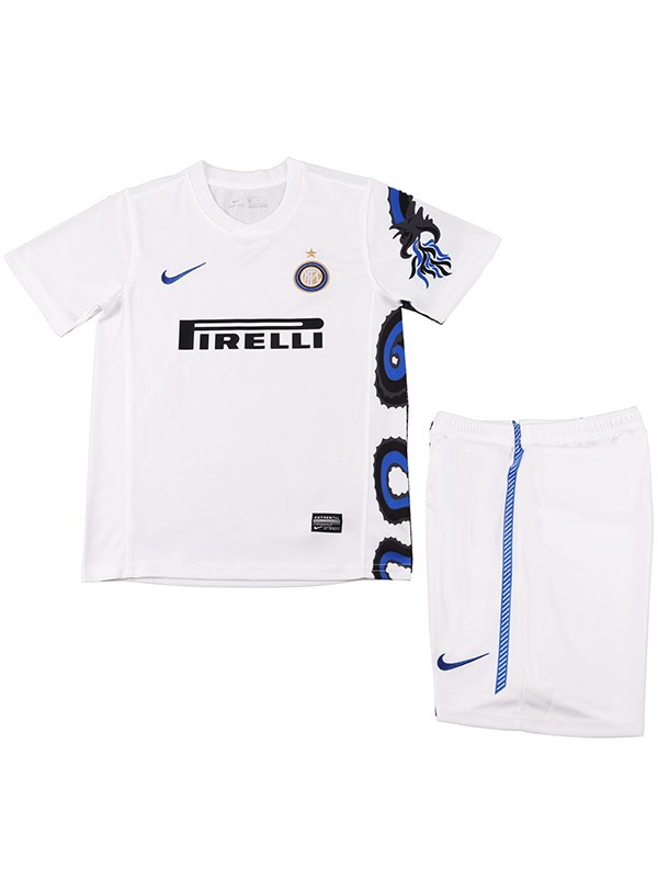Inter milan maillot de football rétro pour enfants à l'extérieur kit enfants vintage deuxième maillot de football mini uniformes pour jeunes 2010-2011