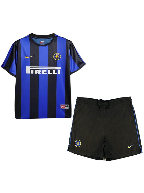 Inter milan maillot rétro domicile enfants mini-maillot uniforme jeunesse 1999-2000