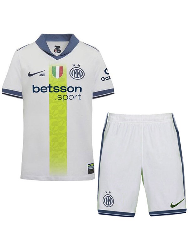 Inter milan maillot de football extérieur édition spéciale pour enfants deuxième mini-maillot de football pour enfants uniformes pour jeunes 2024-2025
