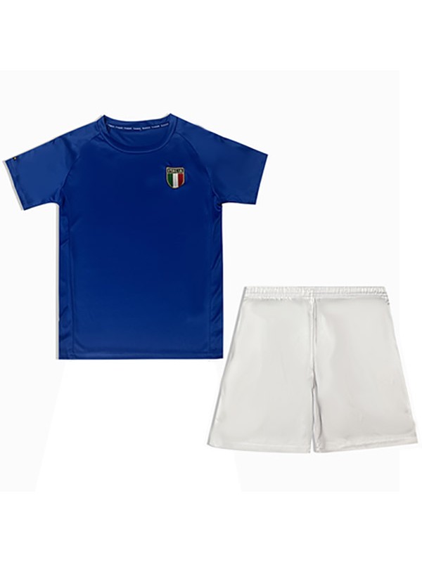 Italy maillot de football rétro pour enfants à domicile kit de football pour enfants premier mini-chemise de football vintage uniformes pour jeunes 1982-1984