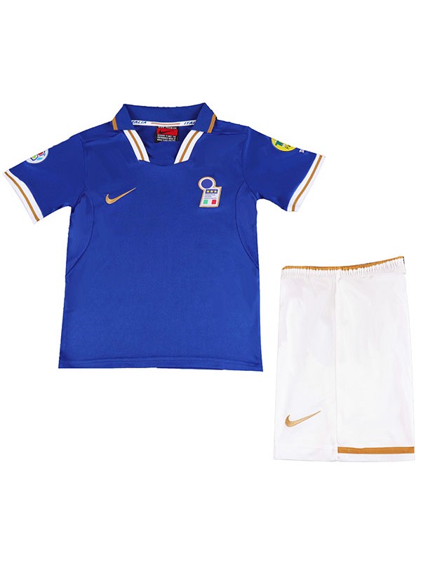 Italy maillot de football rétro pour enfants à domicile kit de football pour enfants premier mini-chemise de football vintage uniformes pour jeunes 1996-1997