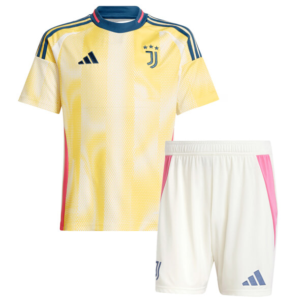 Juventus maillot de football extérieur pour enfants kit de football pour enfants 2ed mini-maillot de football uniformes pour jeunes 2024-2025