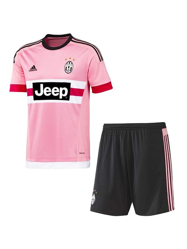 Juventus maillot de football rétro extérieur pour enfants ensemble vintage pour enfants deuxième maillot de football uniformes pour jeunes 2015-2016