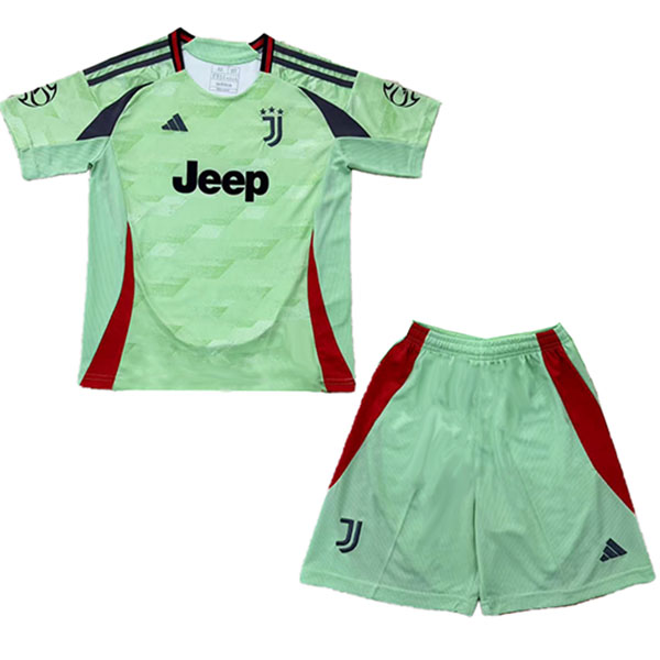 Juventus maillot de football vert pour enfants mini-maillot de football pour enfants uniformes pour jeunes 2025-2026