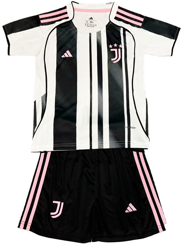 Juventus maillot de football domicile pour enfants kit de football pour enfants premier mini-maillot de football uniformes pour jeunes 2025-2026