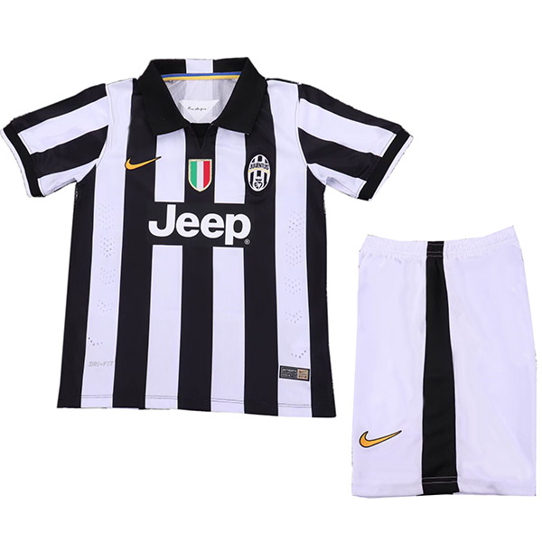 Juventus maillot de football rétro pour enfants tenue de football pour nourrissons mini-maillot vintage pour enfants uniformes pour jeunes 2014-2015