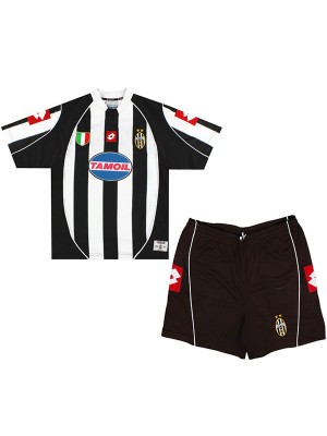 Juventus maillot rétro domicile pour enfants mini-maillot uniforme jeunesse 2002-2003