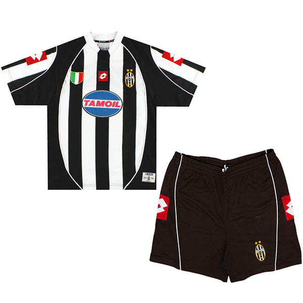 Juventus maillot rétro domicile pour enfants mini-maillot uniforme jeunesse 2002-2003
