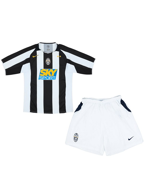 Juventus tenue rétro domicile enfant mini-maillot uniforme jeunesse 2004-2005