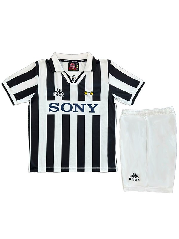 Juventus maillot de football rétro pour enfants première mini-chemise de football vintage uniformes pour jeunes 1995-1997