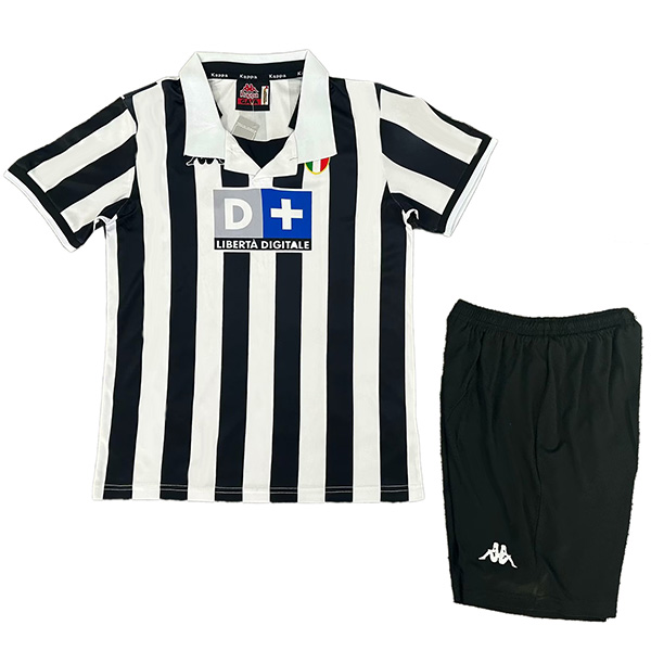 Juventus maillot de football rétro pour enfants première mini-chemise de football vintage uniformes pour jeunes 1998-1999