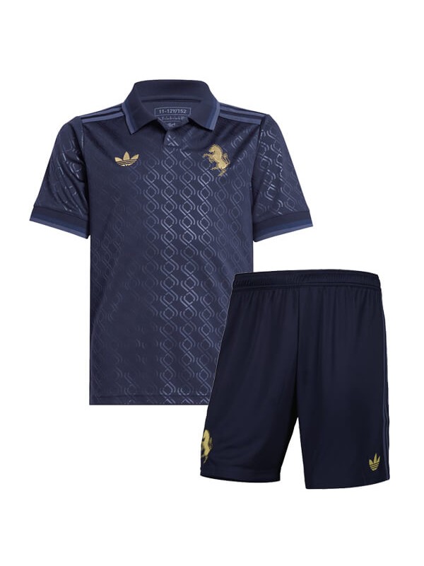 Juventus troisième maillot enfants kit de football enfants 3ème mini maillot de football uniformes pour jeunes 2024-2025